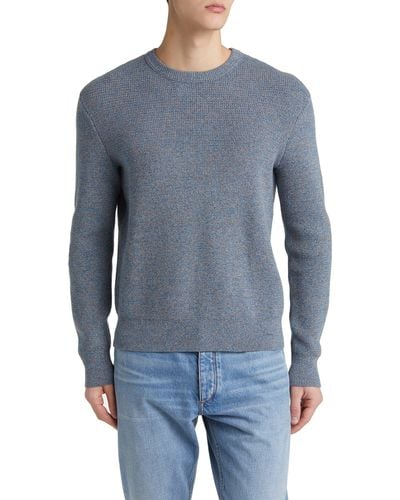 Rag & Bone Dexter Marled Organic Cotton Blend Sweater - Blue