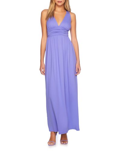 Susana Monaco Crossback Sleeveless Maxi Dress - Purple