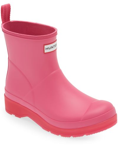 HUNTER Play Short Waterproof Rain Boot - Pink