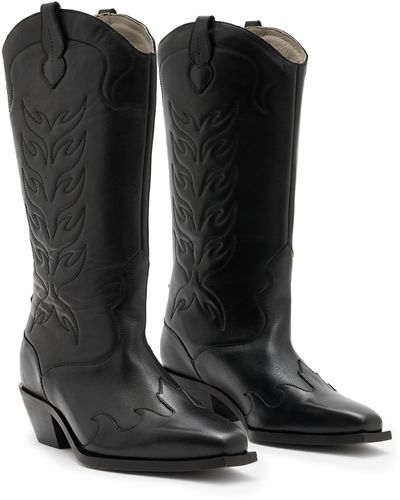 AllSaints Dolly Western Boot - Black