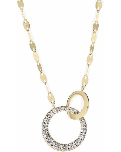 Lana Jewelry Diamond Interlocking Pendant Necklace - White