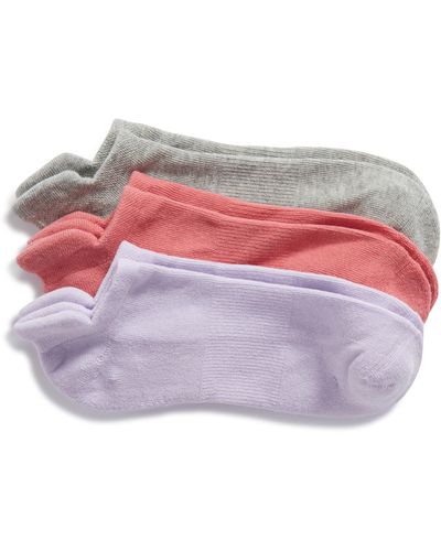 Nordstrom 3-pack Cushion Tab Ankle Socks - Pink