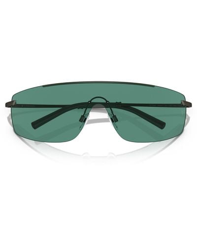 Oliver Peoples Roger Federer 138mm Rimless Shield Sunglasses - Green
