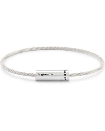 Le Gramme 7g Brushed Sterling Cable Bracelet At Nordstrom - White