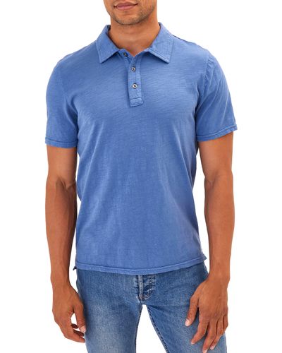 Threads For Thought Slub Jersey Polo - Blue