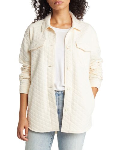 Caslon Quilted Jacquard Field Jacket - White