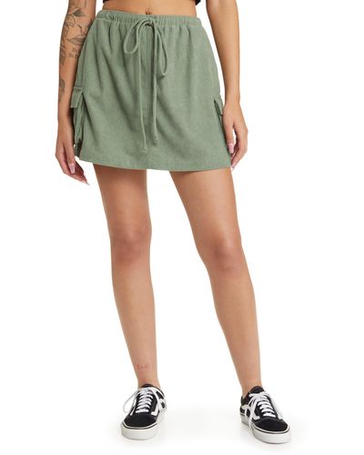 BP. Corduroy Cargo Skirt - Green
