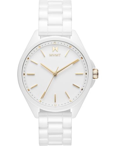 MVMT Coronada Ceramic Bracelet Watch - White