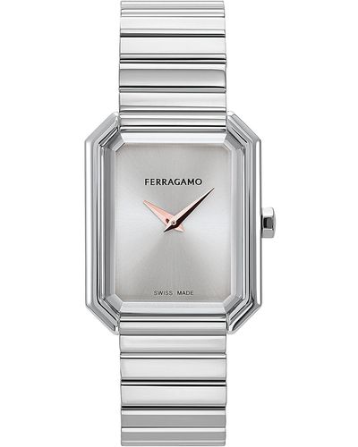 Ferragamo Crystal Bracelet Watch - Gray