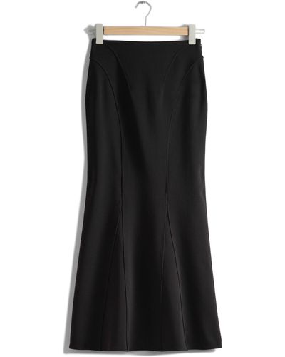 & Other Stories & Fluted Maxi Skirt - Black