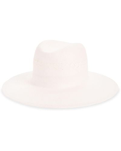 Vince Wide Brim Straw Sun Hat - White