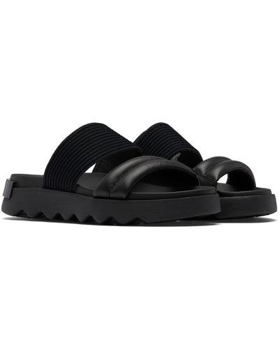 Sorel Viibe Asymmetric Slide Sandal - Black