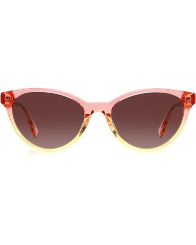 Kate Spade Adeline 55mm Gradient Cat Eye Sunglasses - Red
