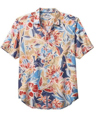 Tommy Bahama Tortola Paloma Floral Short Sleeve Button-up Shirt - White