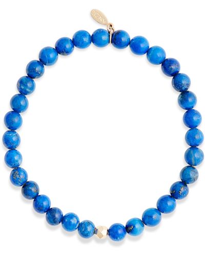 Anzie Boheme Lapis Beaded Stretch Bracelet - Blue