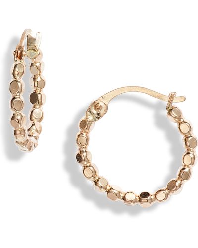 Nashelle Muse Dotted 14k- Fill Small Hoop Earrings At Nordstrom - Metallic