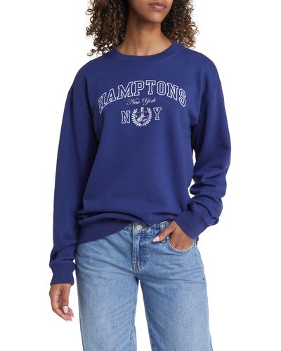 GOLDEN HOUR Hamptons Graphic Sweatshirt - Blue