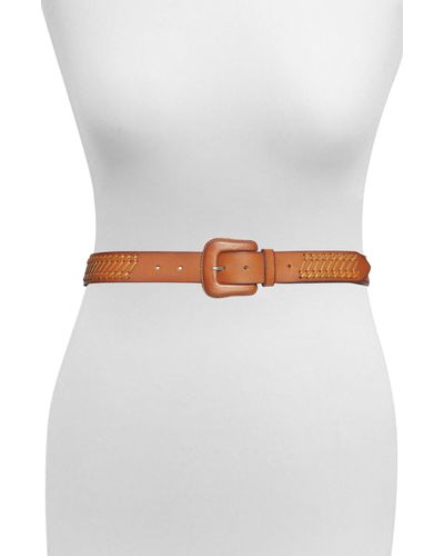 Frye Leather Belt - Gray