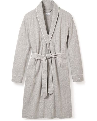 Petite Plume Luxe Pima Cotton Maternity Robe - Gray