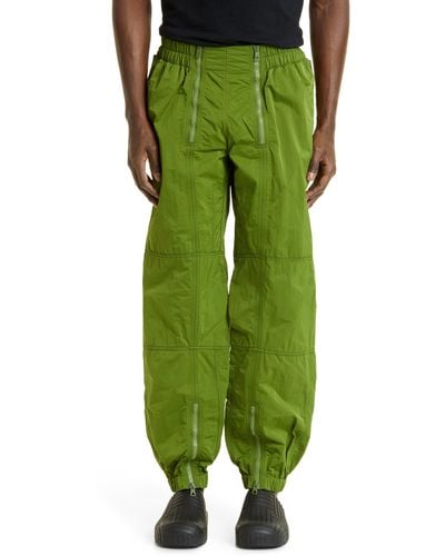 Bottega Veneta Triangle Pocket Technical Nylon Track Pants - Green