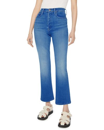 Mother The Tripper High Waist Ankle Slim Bootcut Jeans - Blue