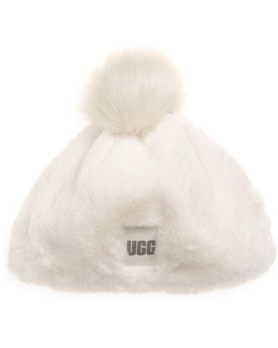 UGG ugg(r) Faux Fur Beanie - White