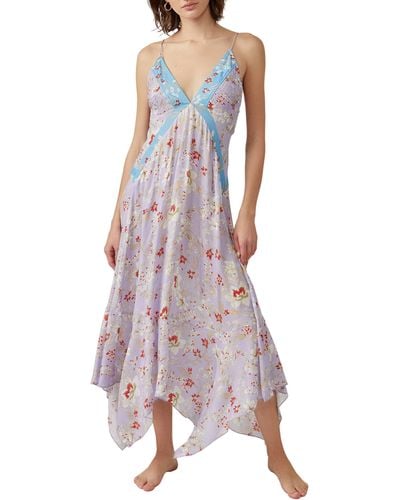 Free People There She Goes Maxi Slip - Purple