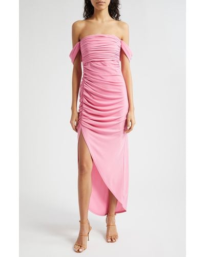 Cinq À Sept Delaney Off The Shoulder Jersey Dress - Pink