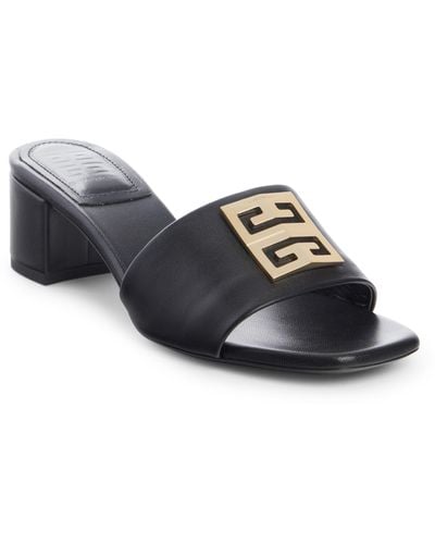 Givenchy 4g Block Heel Slide Sandal - White