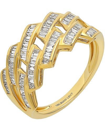 Bony Levy Gatsby Wide Diamond Ring - Metallic