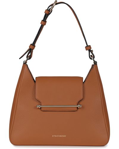 Strathberry Multrees Leather Hobo - Brown