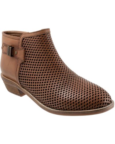 Softwalk Rimini Perforated Bootie - Brown