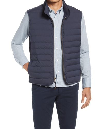 Billy Reid Baffle Water Resistant Insulated Vest - Blue