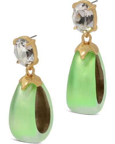 Alexis Bonbon Crystal Lucite Teardrop Earrings - Green