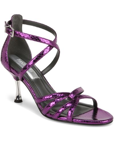 Franco Sarto Rika Croc Embossed Sandal - Purple