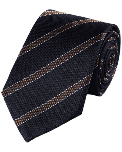 Charles Tyrwhitt Silk Stripe Tie - Black