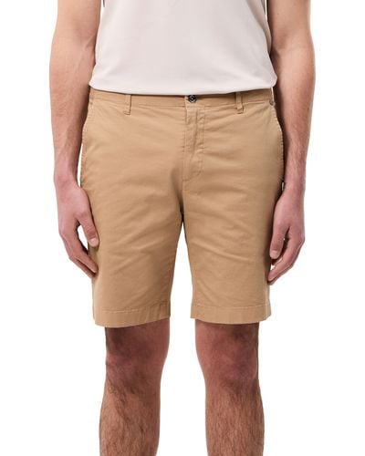 Psycho Bunny Diego Flat Front Stretch Cotton Chino Shorts - Natural
