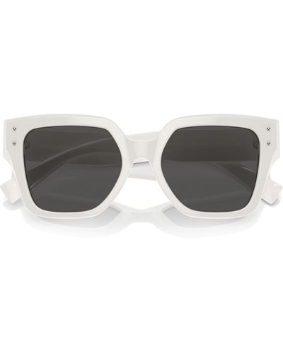 Dolce & Gabbana 52mm Square Sunglasses - White
