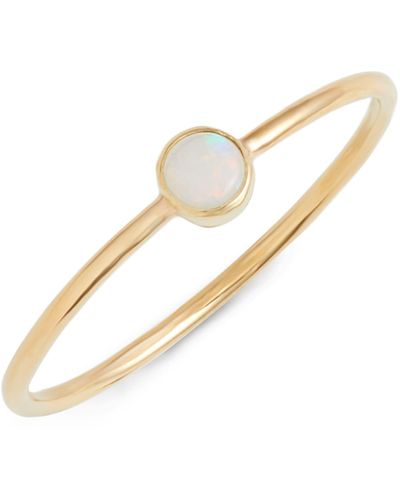 Zoe Chicco Opal Stacking Ring - White