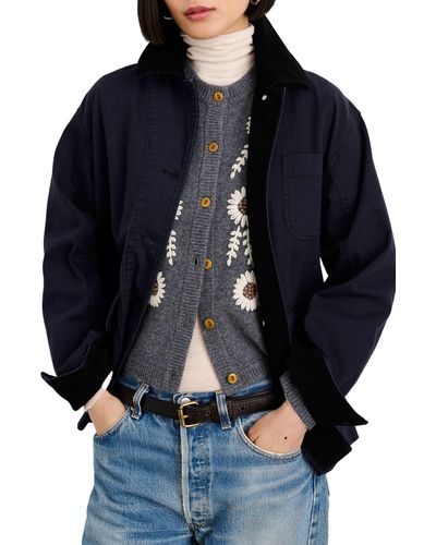 Alex Mill Mel Corduroy Collar Jacket - Black