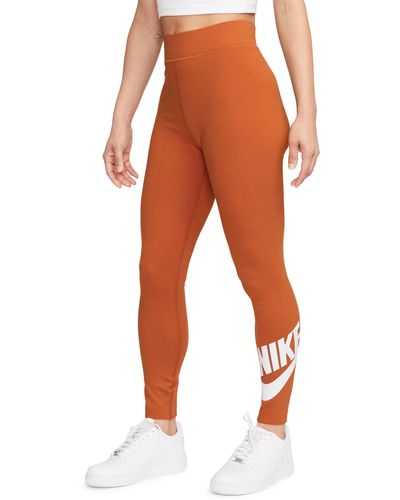 Nike Sportswear Classics High Waist Graphic leggings - Orange