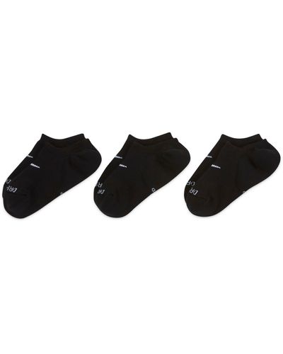 Nike 3-pack Everyday Plus No-show Socks - Black