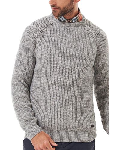 Barbour Horseford Wool Crewneck Sweater - Gray