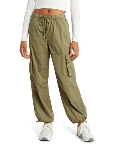 BP. Elastic Cuff Cargo Pants - Green