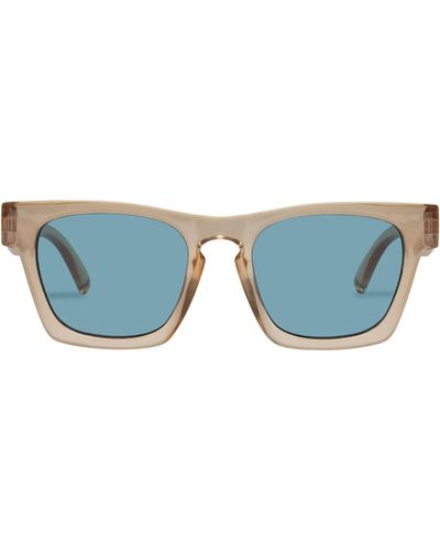 Le Specs Whiptrash 52mm D-frame Sunglasses - Blue