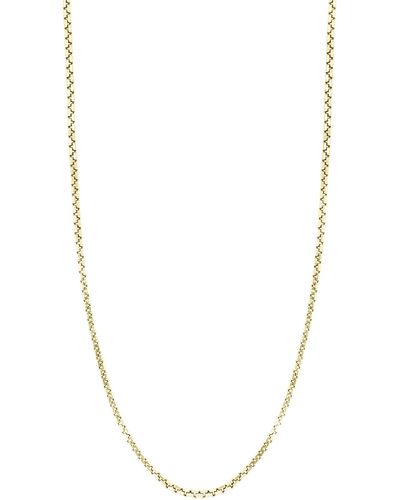 Bony Levy 14k Gold Box Chain Necklace - White