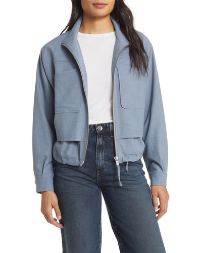 Wit & Wisdom Double Layer Zip Front Jacket - Blue