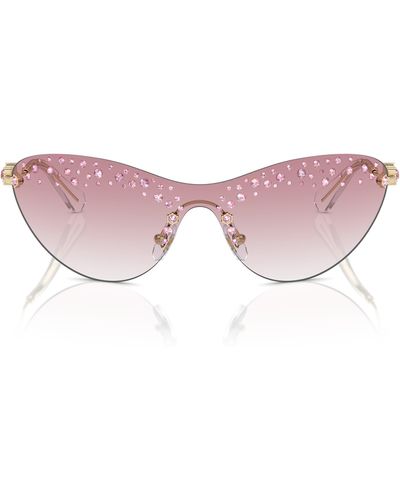 Swarovski Constella 37mm Irregular Sunglasses - Pink