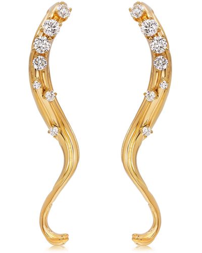 Hueb Bahia Diamond Drop Earrings - Metallic