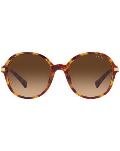 Ralph 54mm Gradient Round Sunglasses - Brown